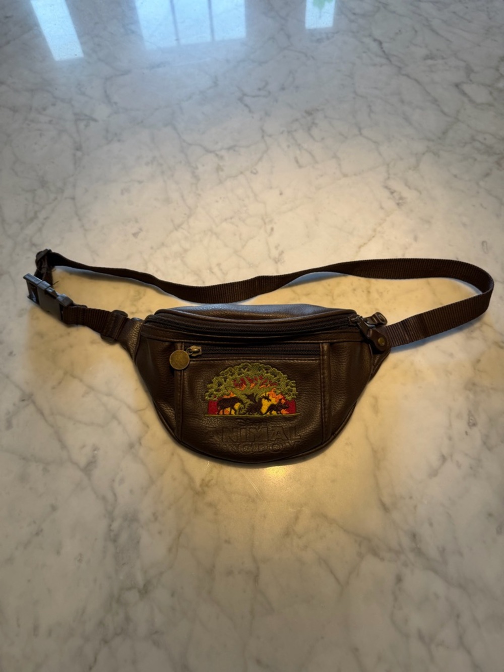 Vintage Disney Animal Kingdom Waist Bag / Fanny with Embroidered Motif - Picture 2 of 9